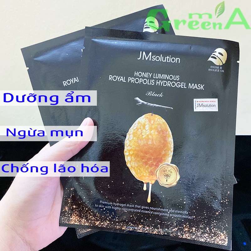 Mặt Nạ JMSolution Jelly Thạch Mật Ong Chống Lão Hóa Da Honey Luminous Royal Propolis Hydrogel Mask Back 30g