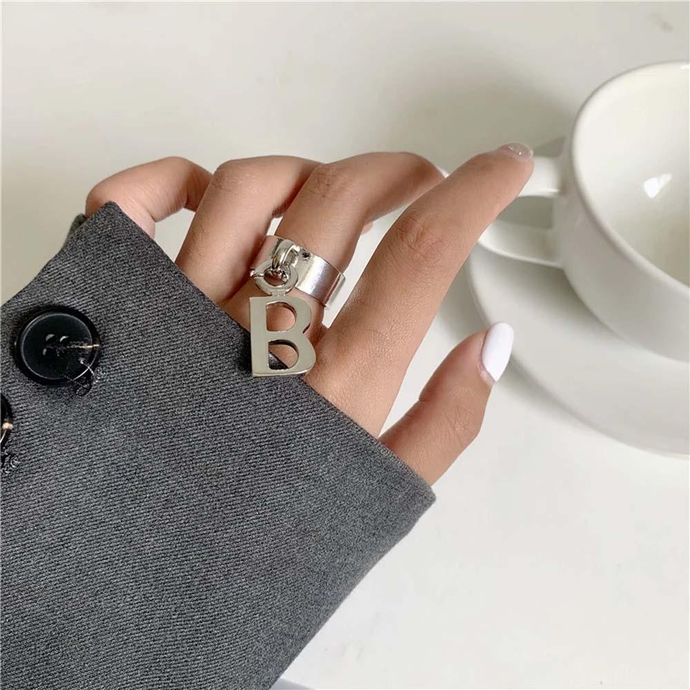Nhẫn Hở Khắc Chữ B Thời Trang Cho Nam