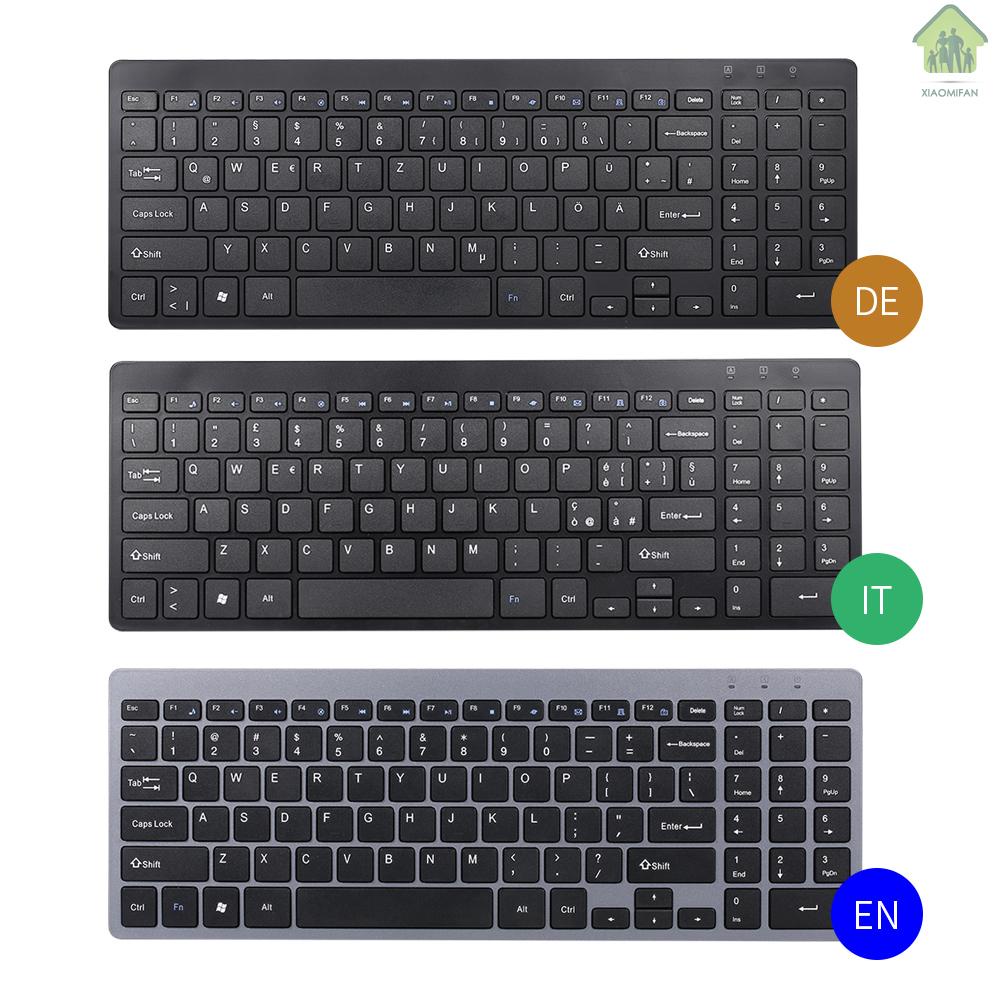 Bàn Phím Không Dây Siêu Mỏng Không Gây Tiếng Ồn 95 Phím 2.4g Màu Đen Cho Pc Laptop Đức