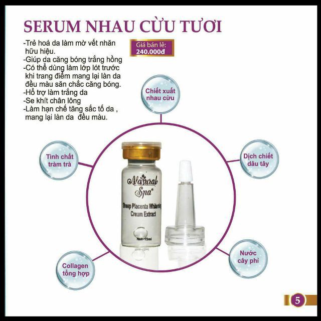 serum nhau thai cừu natural spa