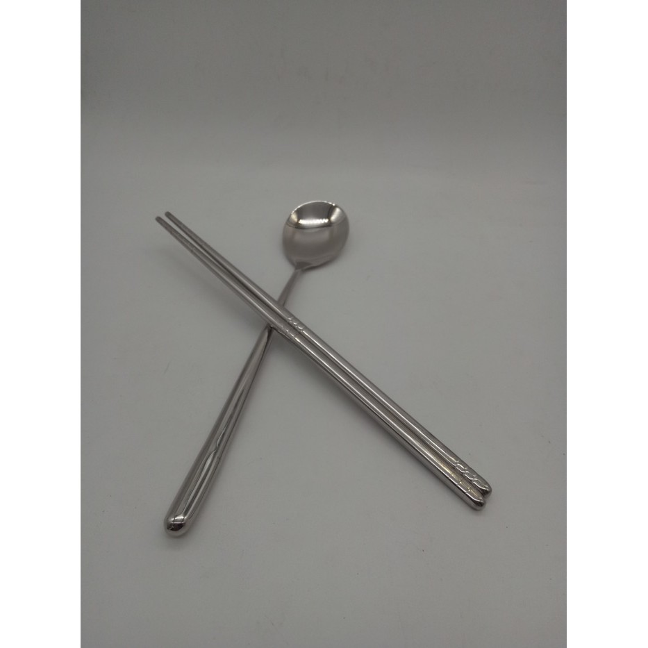 Bộ Muỗng Đũa Inox Phong Cách Hàn Quốc