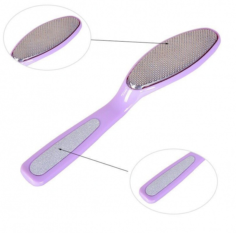 Dụng cụ chà gót chân hai đầu bằng thép không gỉ màu sắc ngẫu nhiên chất lượng cao