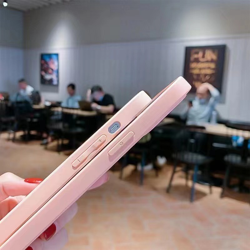 Ốp Điện Thoại Kính Cường Lực Cạnh Vuông Cho Iphone 11 12 13 Pro Max X Xr Xs Max