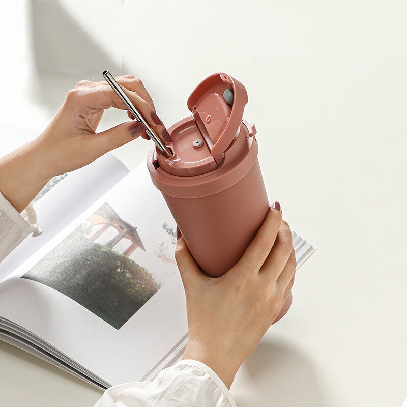 Cốc Cà Phê Bằng Thép Không Gỉ Thiết Kế Nhỏ Gọn Tiện Dụng