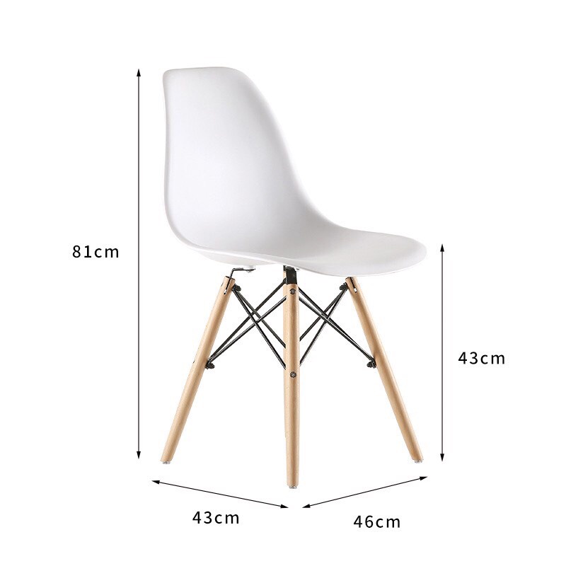 Ghế Làm Việc EAMES Chân Gỗ đan sắt Dành Cho Phòng ĂN,Phòng KHÁCH,Cafe,Văn Phòng,Học tập