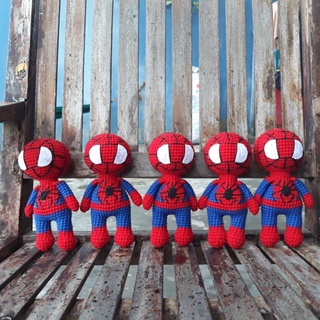 Handmade_ thú bông hình siêu nhân nhện móc len