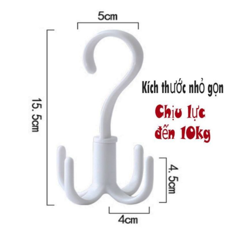 Móc treo đa năng 4 chân xoay