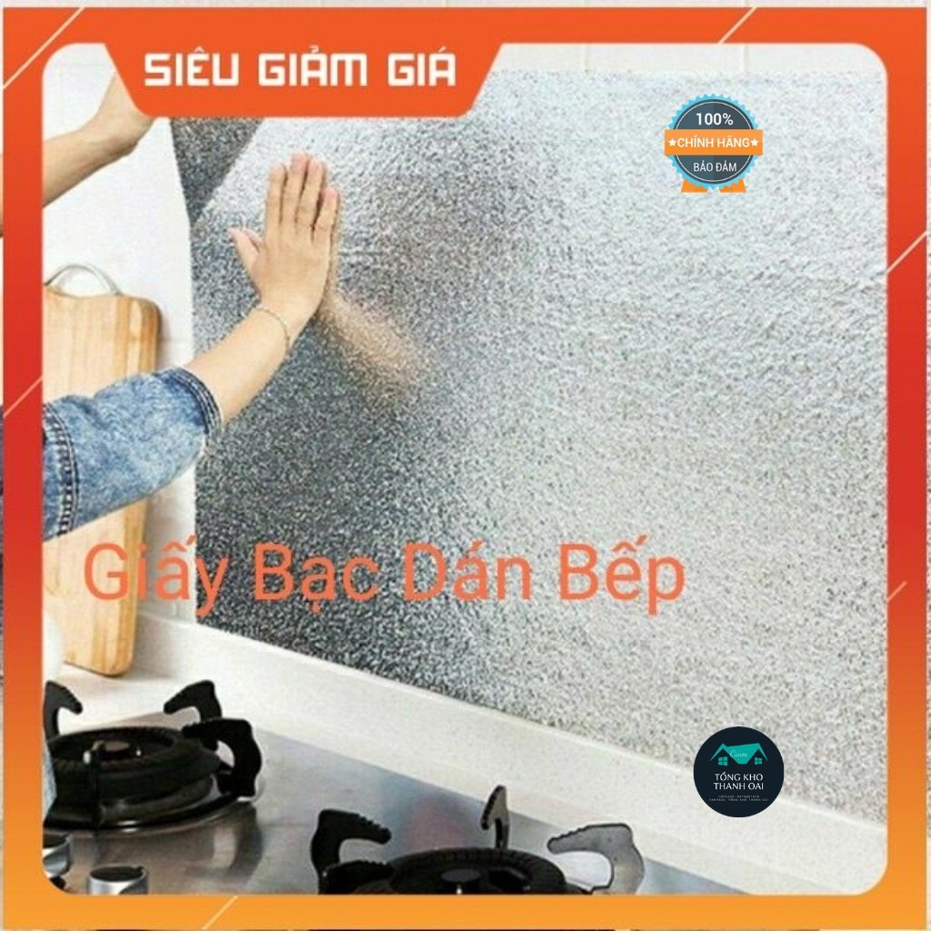 Giấy Bạc Dán Tường Dán Bếp kích cỡ 60cmx3m