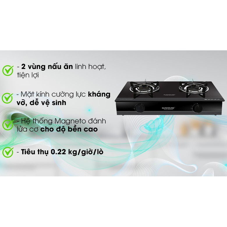 Bếp ga đôi Sunhouse SHB3326MT