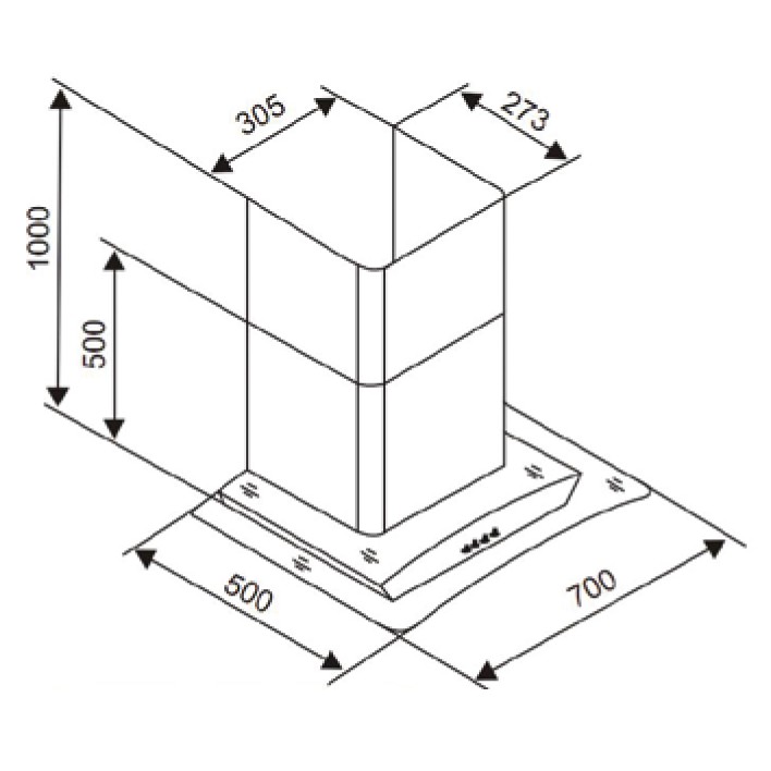 Máy hút mùi kính cong Canzy CZ 70TS (70cm, Máy khỏe, Hút êm, Bảo Hành 3 Năm)