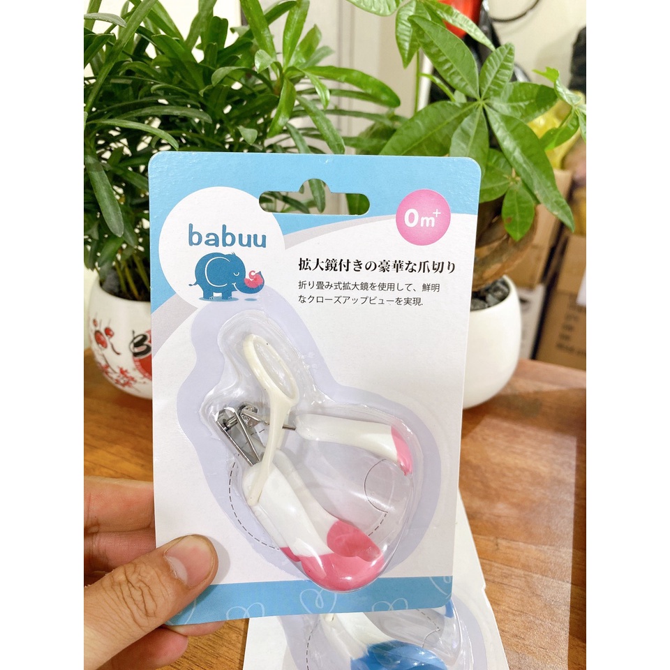Bấm móng tay kèm kính lúp Babuu baby Nhật Bản cho bé