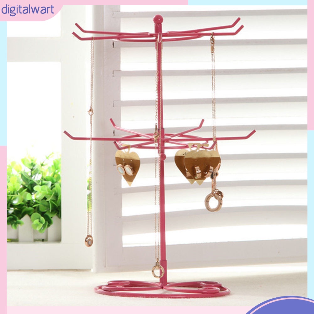 Giá Đỡ Trưng Bày Trang Sức 2 Tầng Dạng Xoay Tiện Lợi