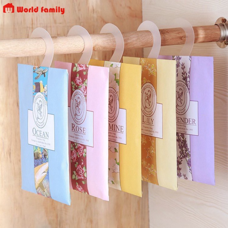 Túi Thơm Thảo Mộc Treo Tủ Quần Áo, Phòng Khách, Nhà Tắm, Tủ Giày Kèm Móc Treo