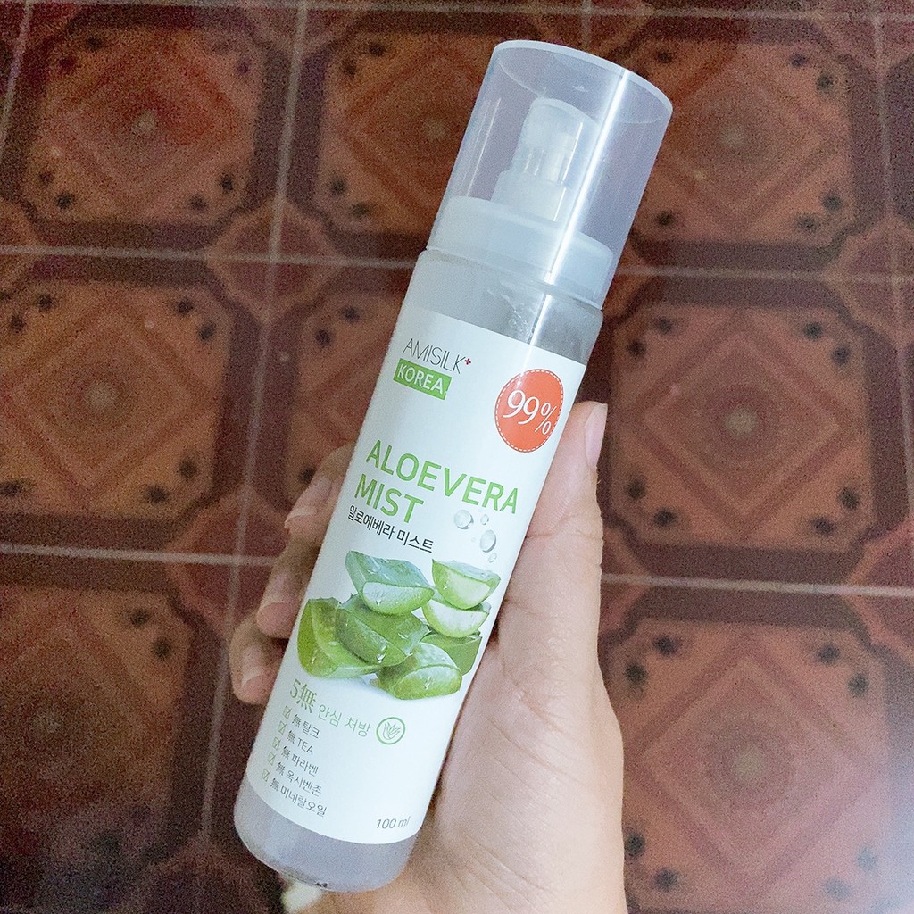 Xịt khoáng lô hội Amisilk Aloevera Mist 99% | BigBuy360 - bigbuy360.vn