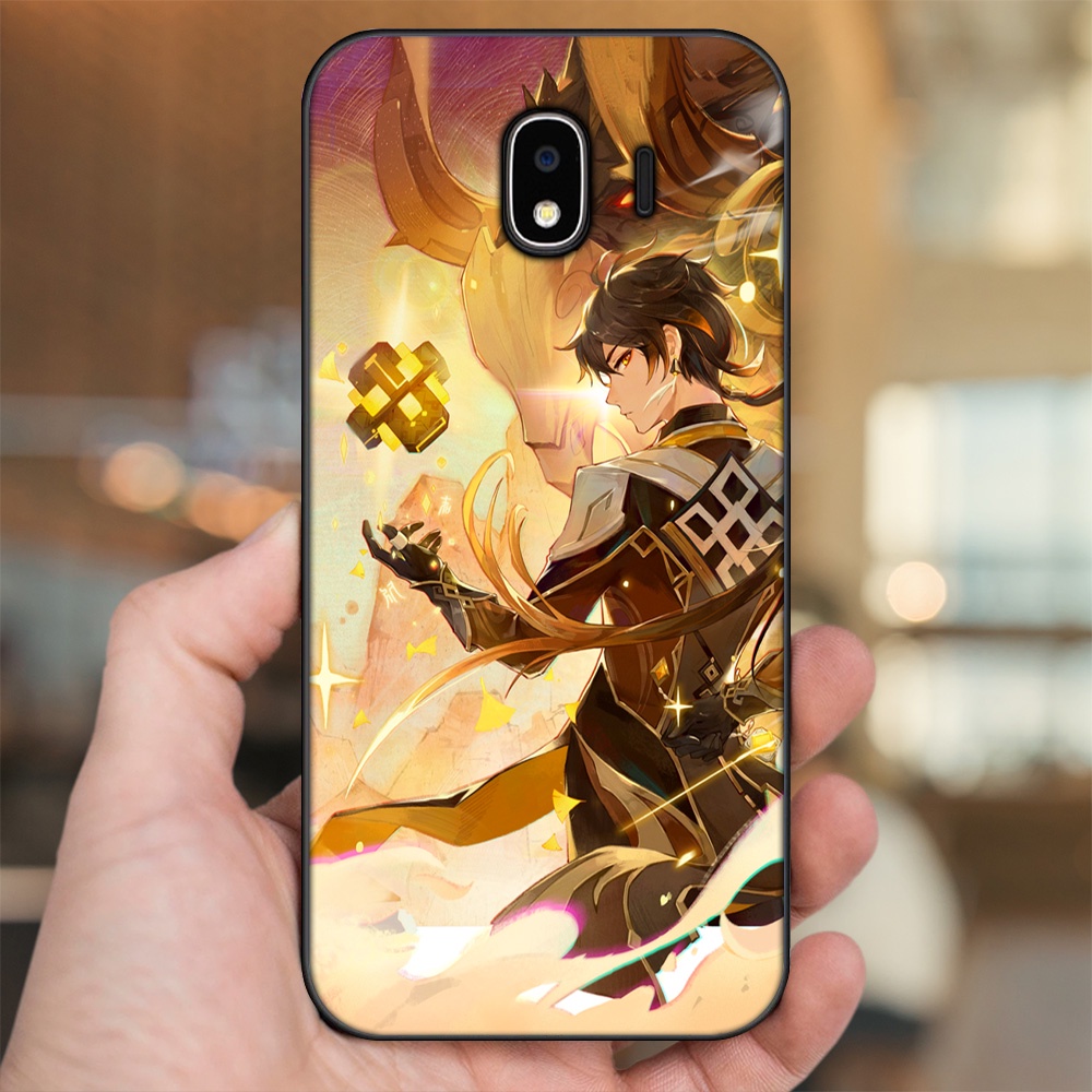 Ốp lưng Samsung J4 viền đen in hình Zhongli Genshin Impact