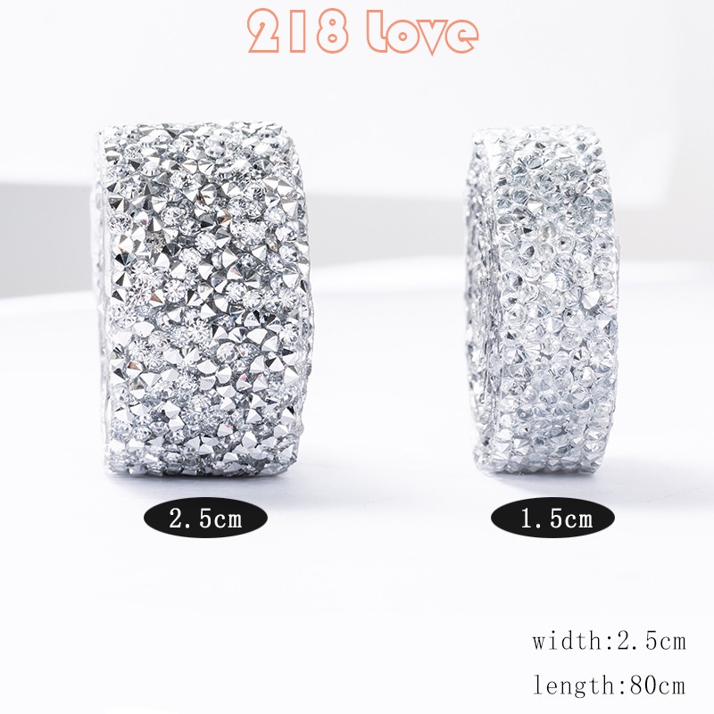 Dây Ruy Băng Đính Đá Kim Cương Giả 80cm Trang Trí Quần Áo Nhiều Màu Sắc Trang Trí Thủ Công