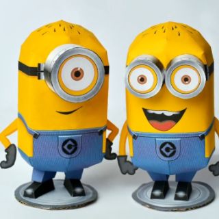 Mô hình giấy Minions Dave và Stuart [Despicable Me]