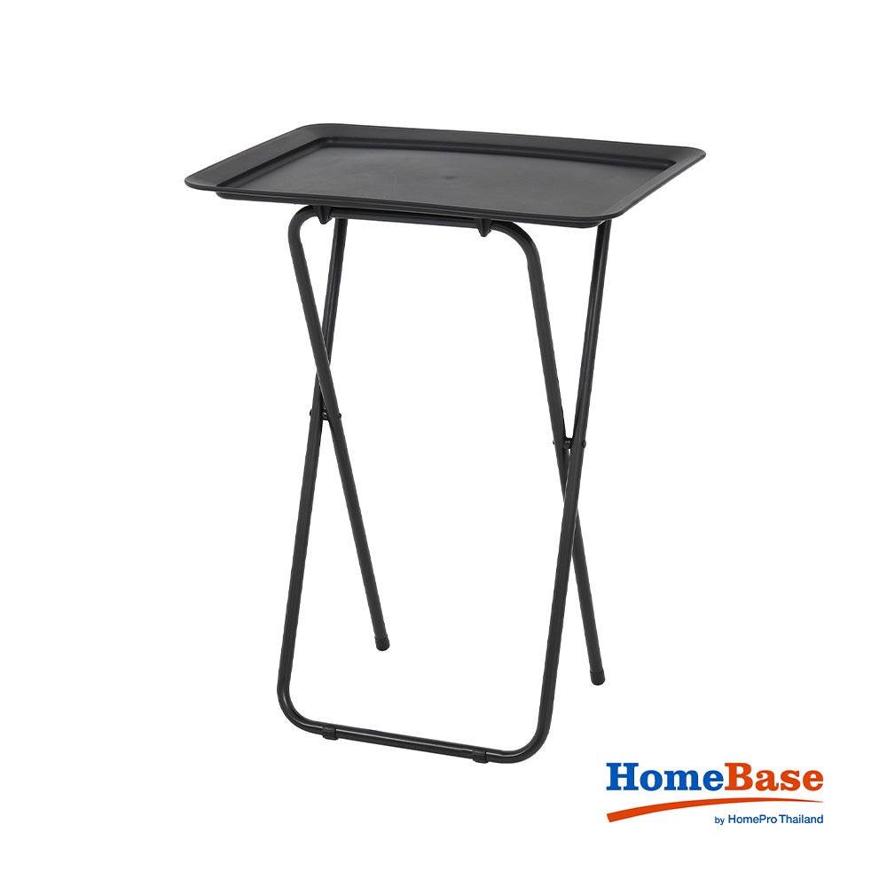 HomeBase FURDINI Bàn gấp bằng nhựa/thép Thái Lan W52xD37xH65.5 Cm màu đen