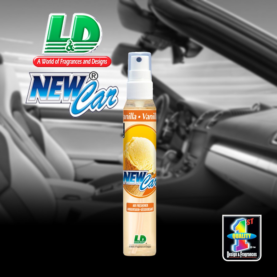 Nước Hoa Ô Tô Dạng Xịt L&amp;D New Car Vanilla 60ml Nhập Khẩu Chính Hãng