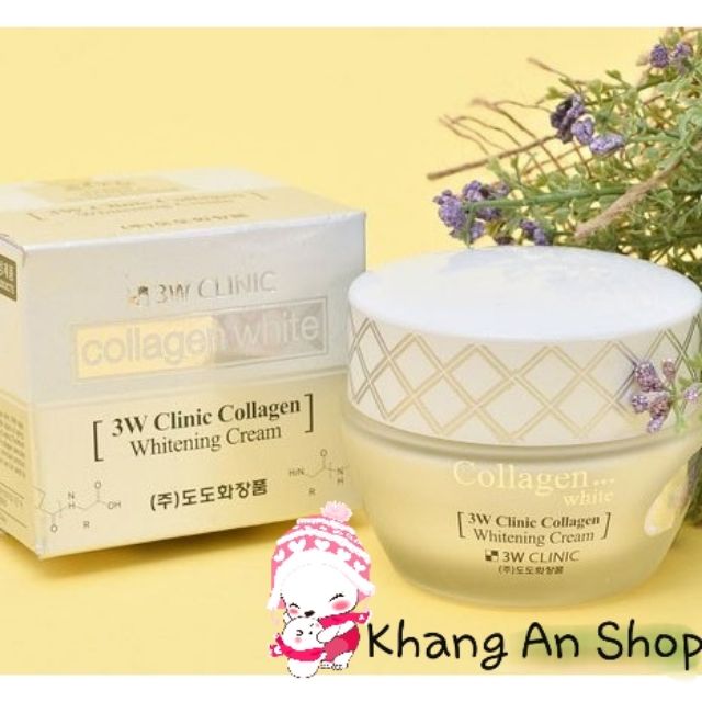 Kem dưỡng trắng da 3W Clinic Collagen Whitening Cream