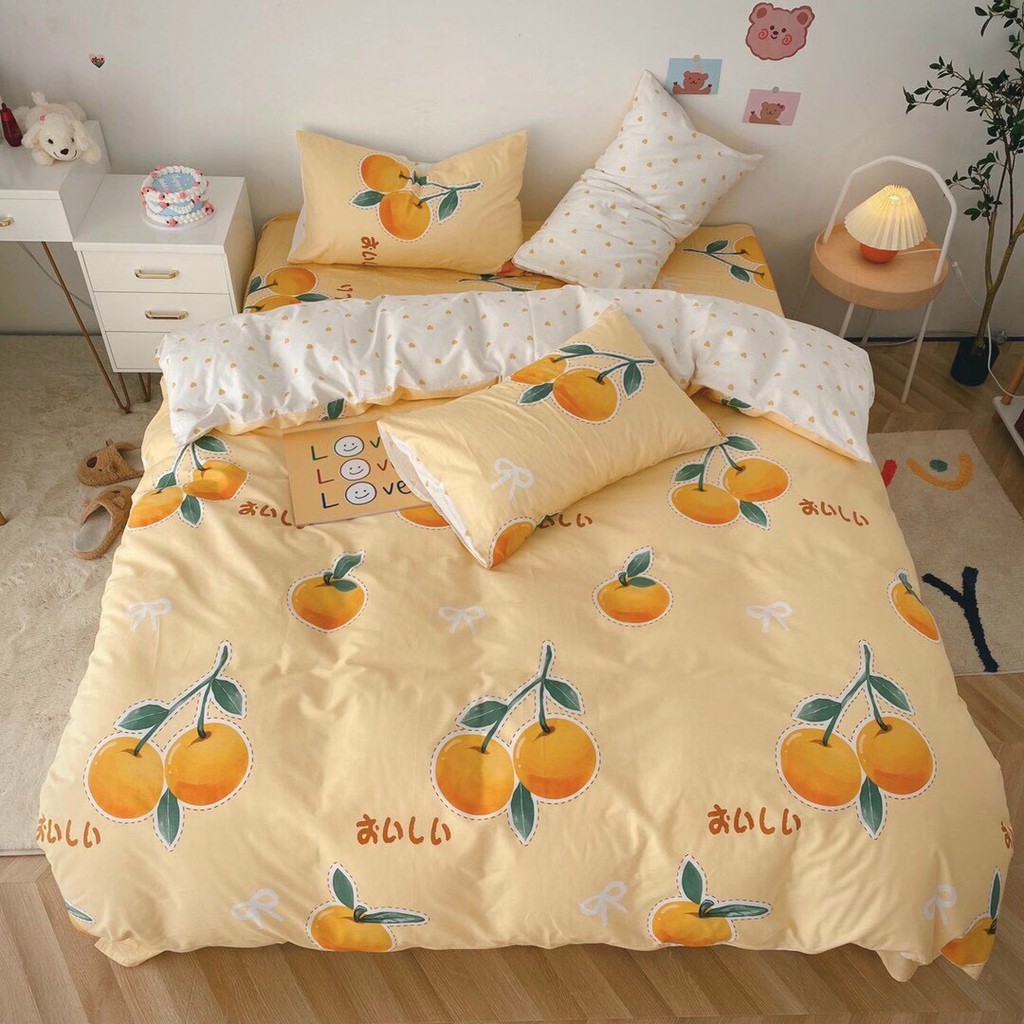 Bộ Chăn Ga Gối ❤️FREESHIP❤️ 100% Cotton Living bộ 4 món - drap giường cao cấp (nhắn shop để free bo chun) | BigBuy360 - bigbuy360.vn