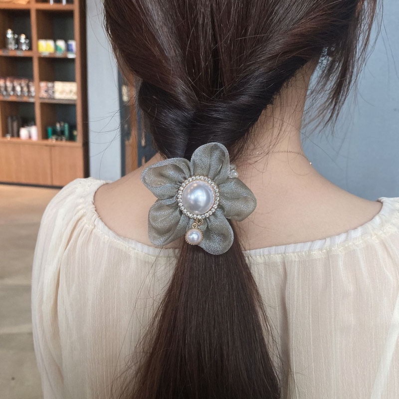 Dây Buộc Tóc Đính Ngọc Trai Thời Trang Cho Nữ