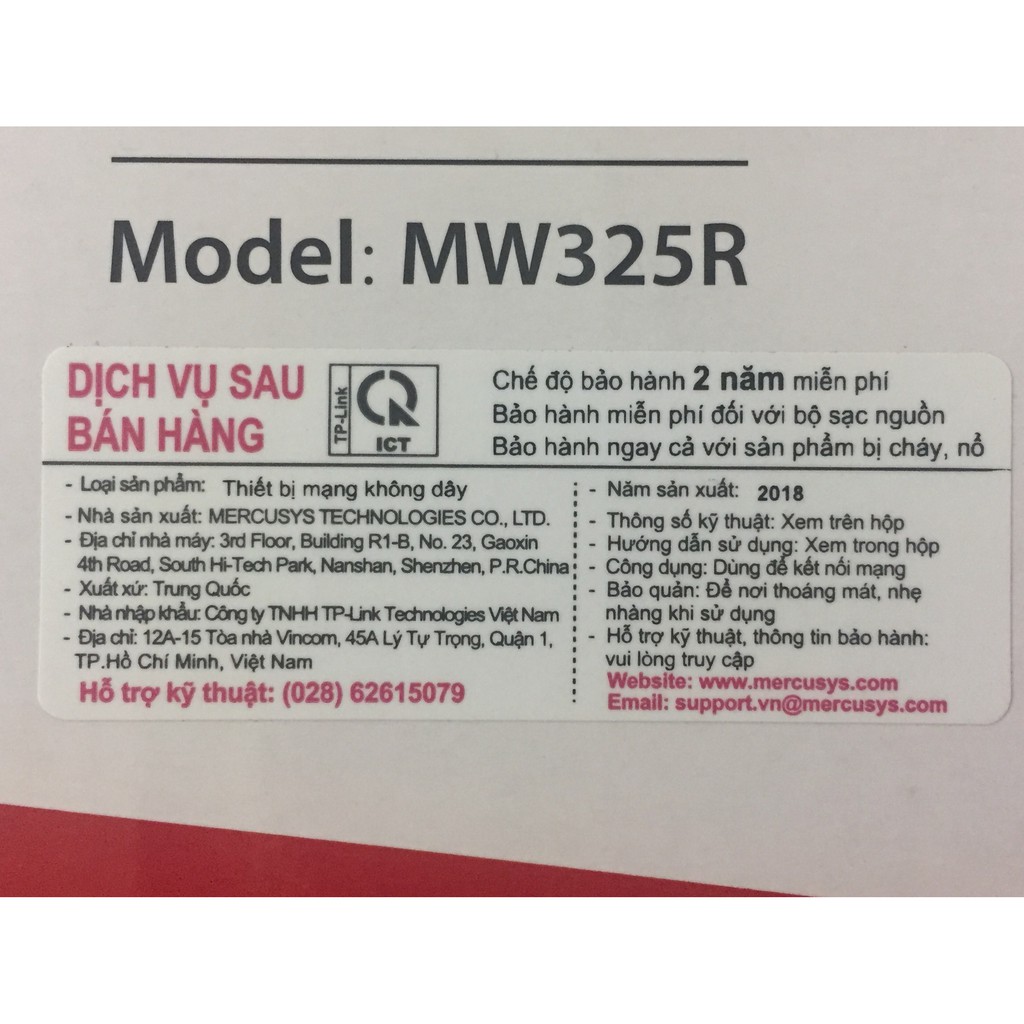 Bộ phát sóng wifi 4 râu chính hãng MERCUSYS MW-325R | BigBuy360 - bigbuy360.vn