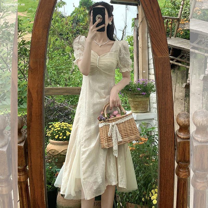 Đầm tay phồng ngắn phong cách Pháp Kikyo cổ điển ngọt ngào cho nữ