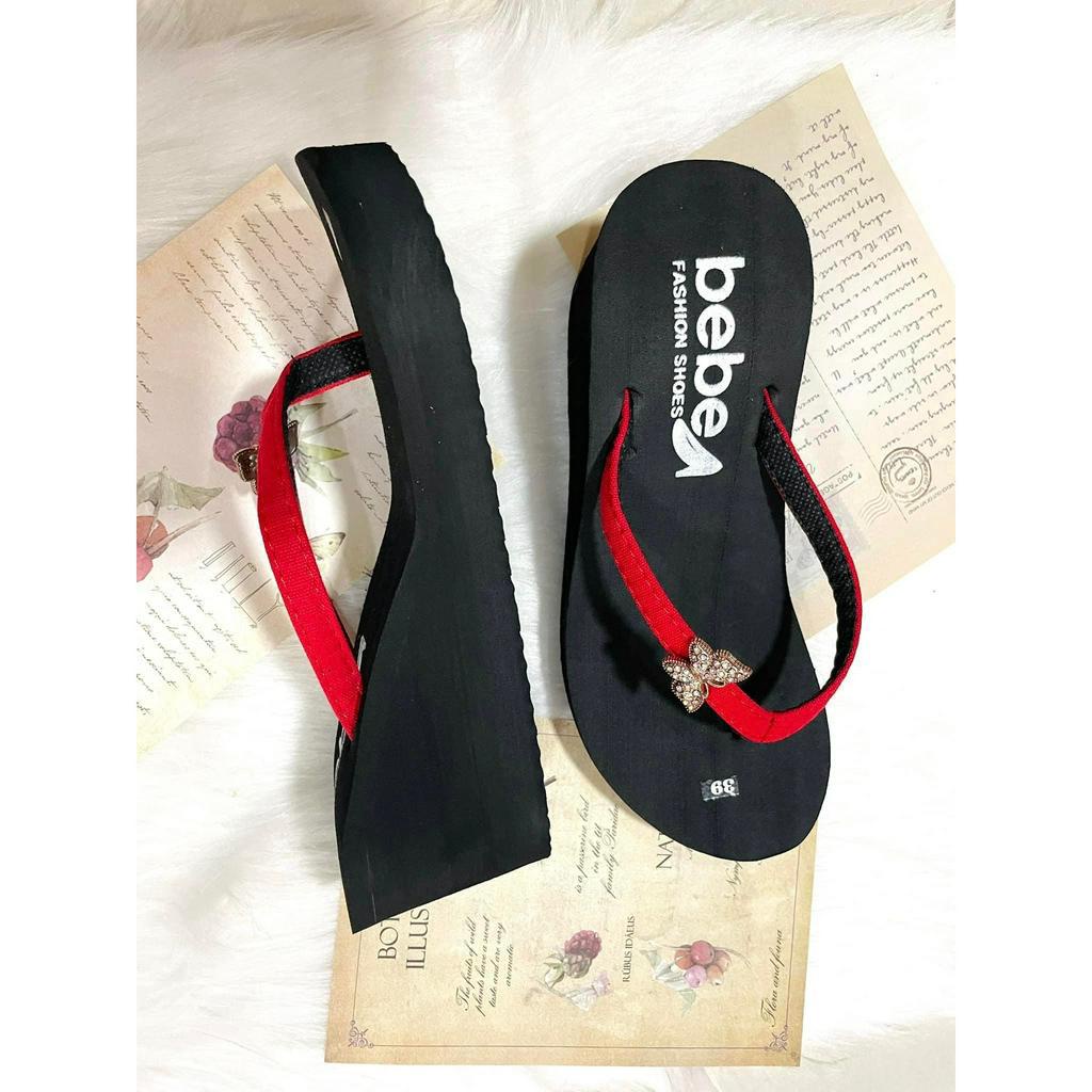 Dép kẹp nữ cao quai xỏ bướm 5-7-9cm đế độn xốp siêu nhẹ