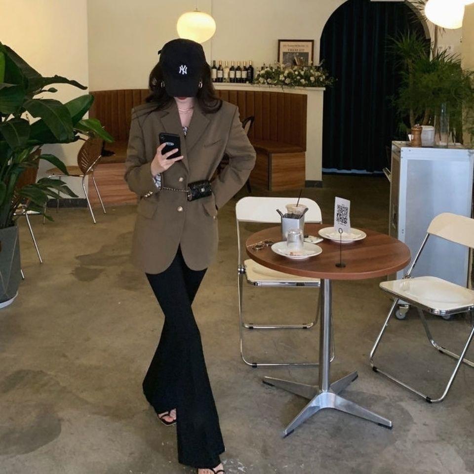 Super A Suit Áo Khoác Cổ Bẻ Đơn Giản Phong Cách Mới Mùa Thu 2021 Dành Cho Nữ