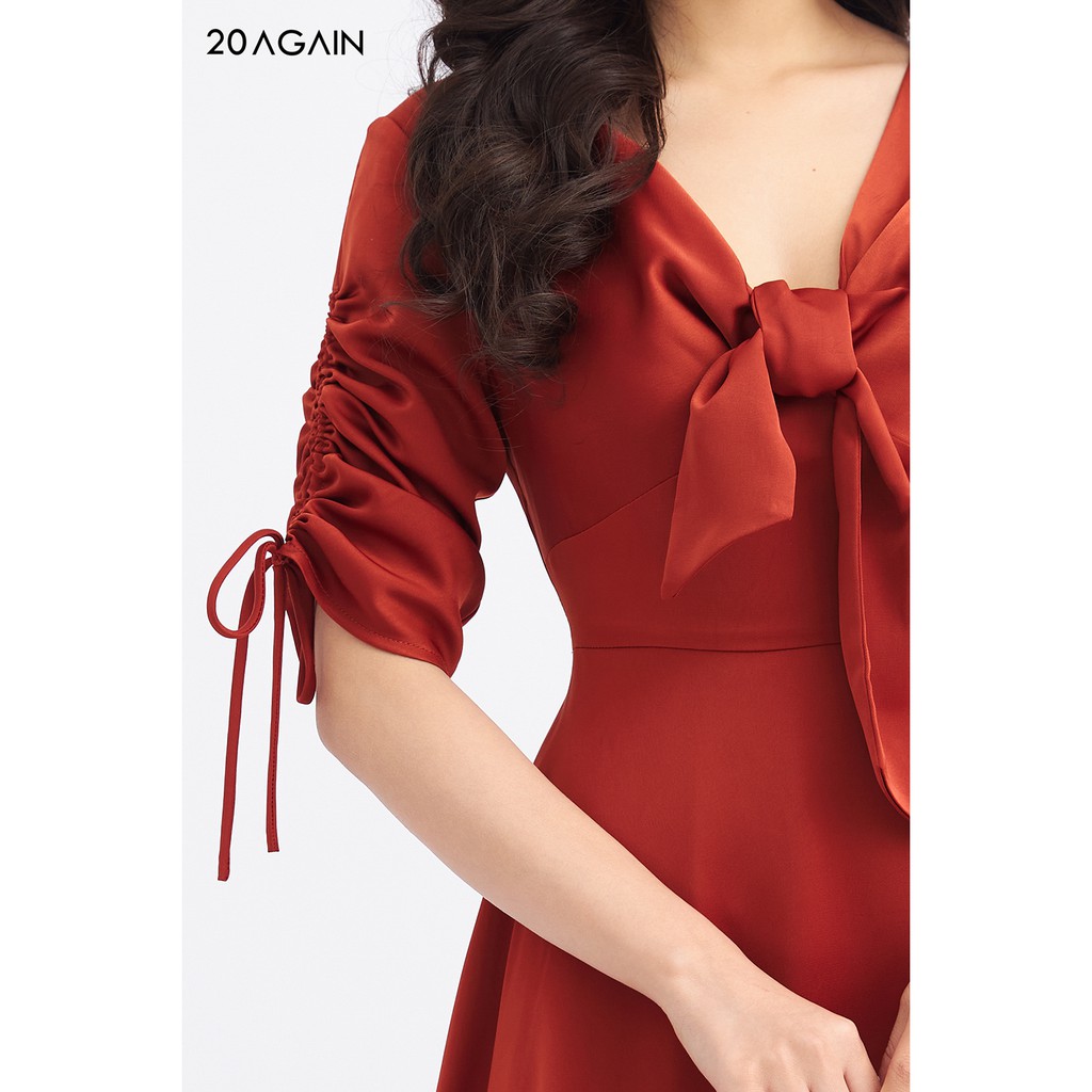 Đầm vải tay lỡ thắt nơ ngực - 20 AGAIN - DDA0882