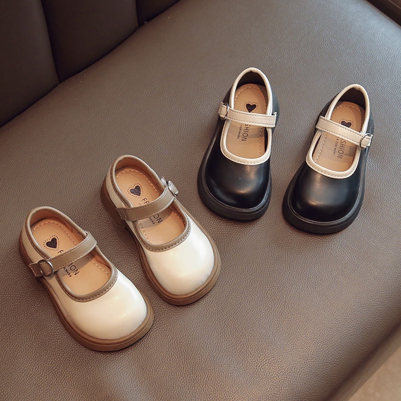 Giày Búp Bê Da Đế Mềm Thời Trang Xuân Thu Hàn Quốc Dành Cho Bé Gái
