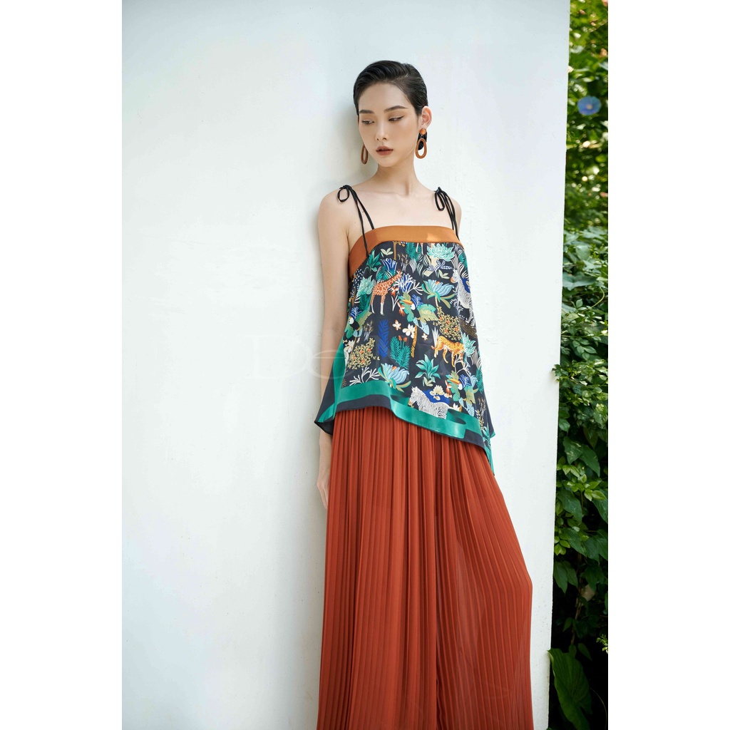 De Nio - Quần dài chiffon xếp ly