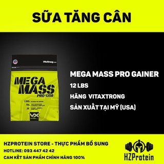 VITAXTRONG MEGA MASS 1350 - SỮA TĂNG CÂN CHẤT LƯỢNG VỊ NGON (12 LBS)