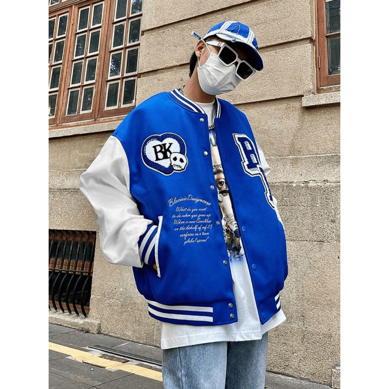 ÁO KHOÁC BOMBER NAM NỮ HỌA TIẾT BK BỘ XƯƠNG PHONG CÁCH BAO NGẦU BAO CHẤT