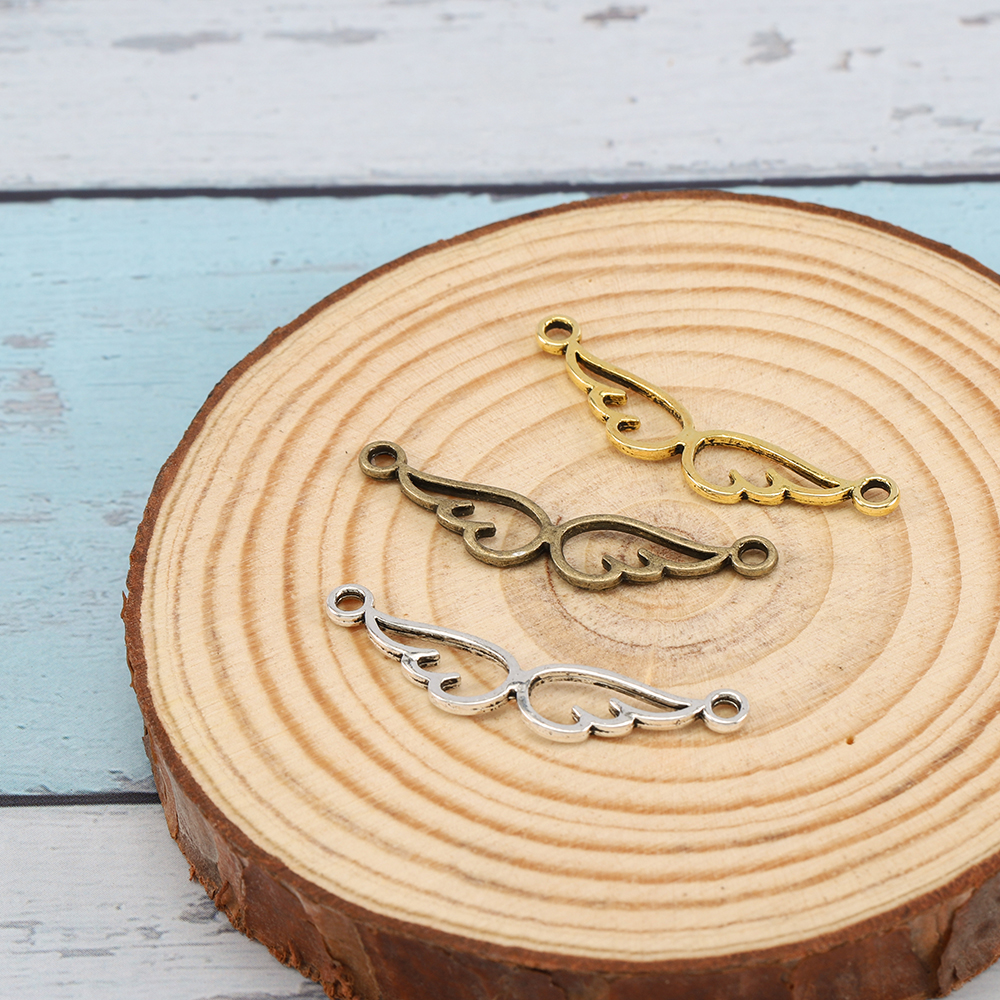 20 Mặt vòng cổ ST.KUNKKA tùy chọn màu sắc hình đôi cánh thiên thần