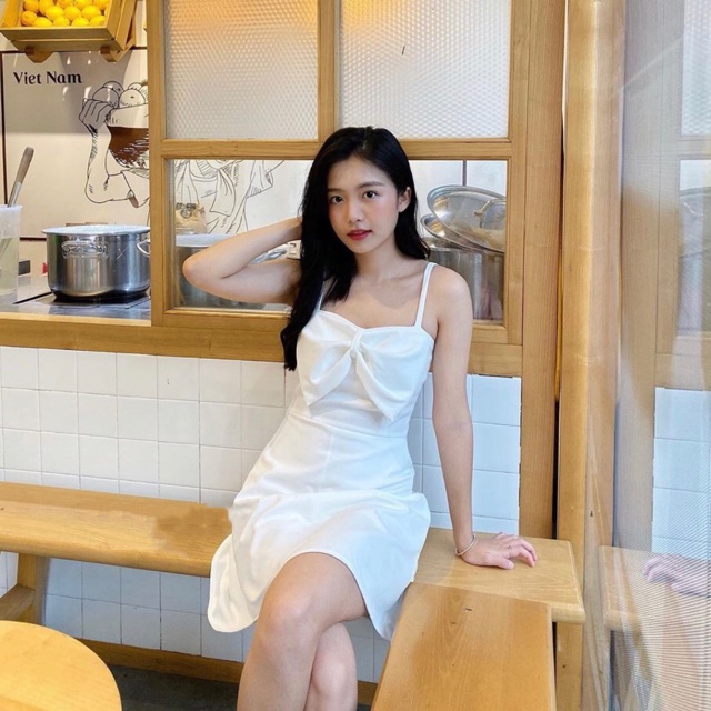 Váy 2 dây nơ ngực
