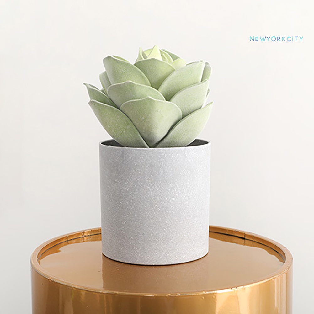 Chậu Cây Sen Đá Mini Nhân Tạo Để Bàn Trang Trí Nhà Cửa/Ban Công