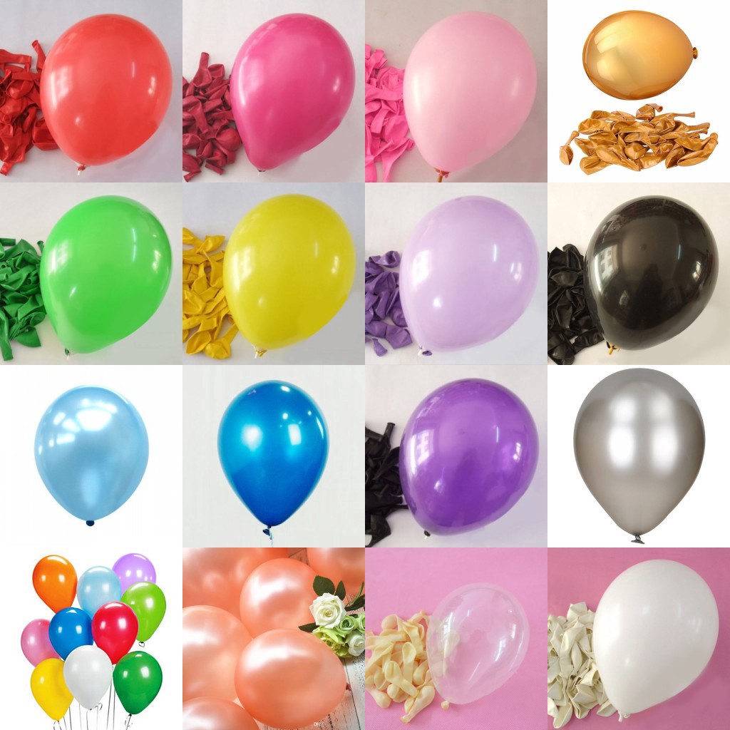 Bộ 20 / 50 / 100 bong bóng 12 inch trang trí tiệc cưới , sinh nhật