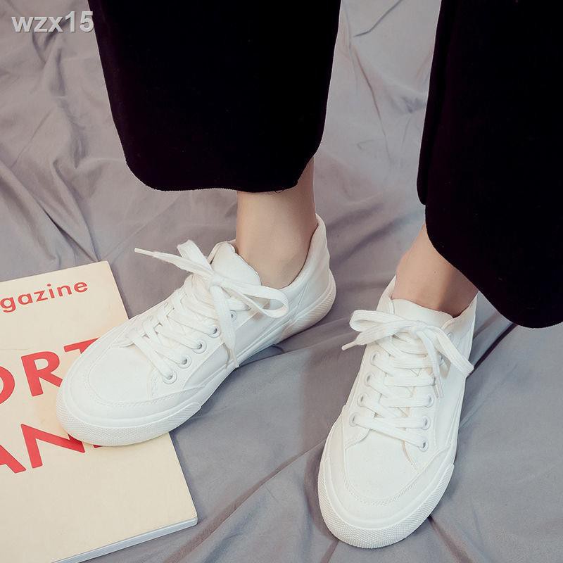 năm 2021 giày trắng mới đôi vải nam sinh phiên bản Hàn Quốc xu hướng low-top hoang dã cho