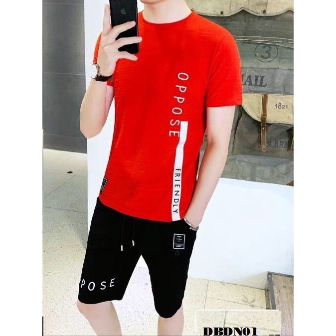 🎄SET BỘ ĐỒ THỂ THAO NAM - THUN THỂ THAO MỀM MẠI CHỮ OPPOSE