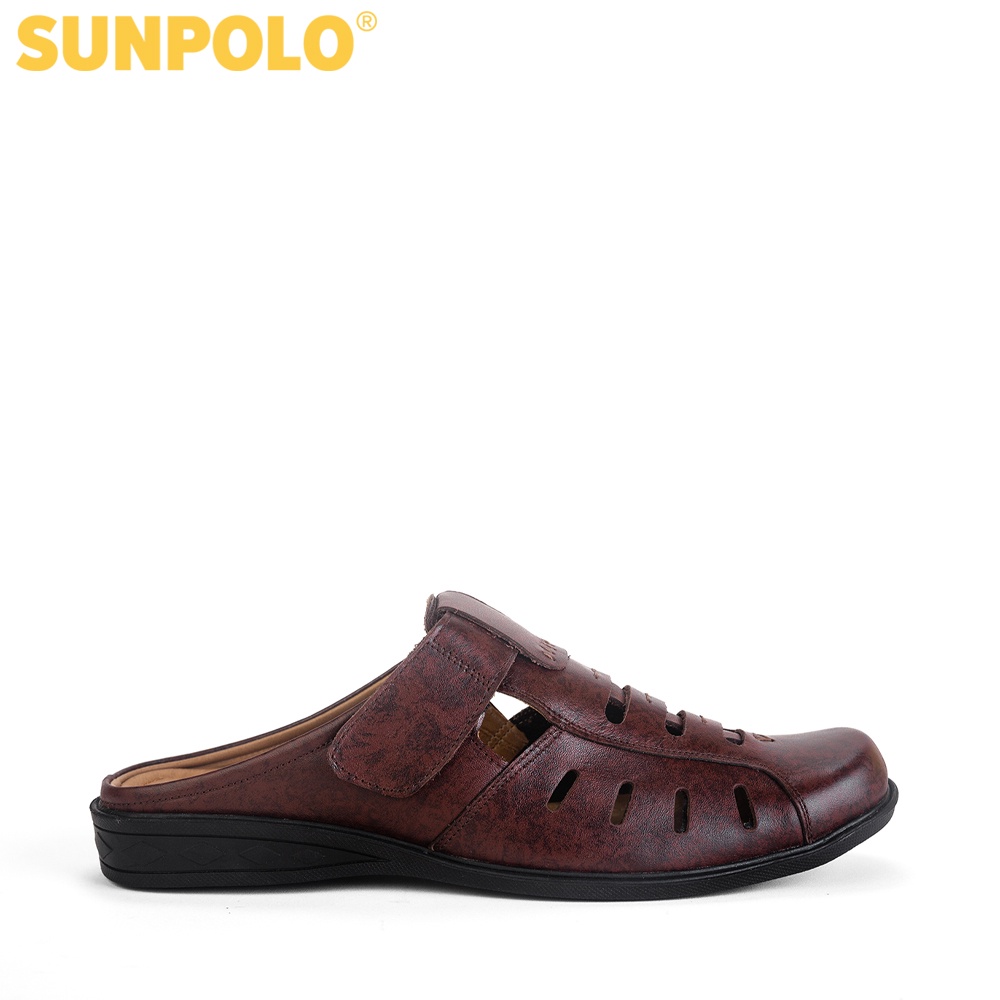 Dép sục nam Da bò cao cấp SUNPOLO - SPO006
