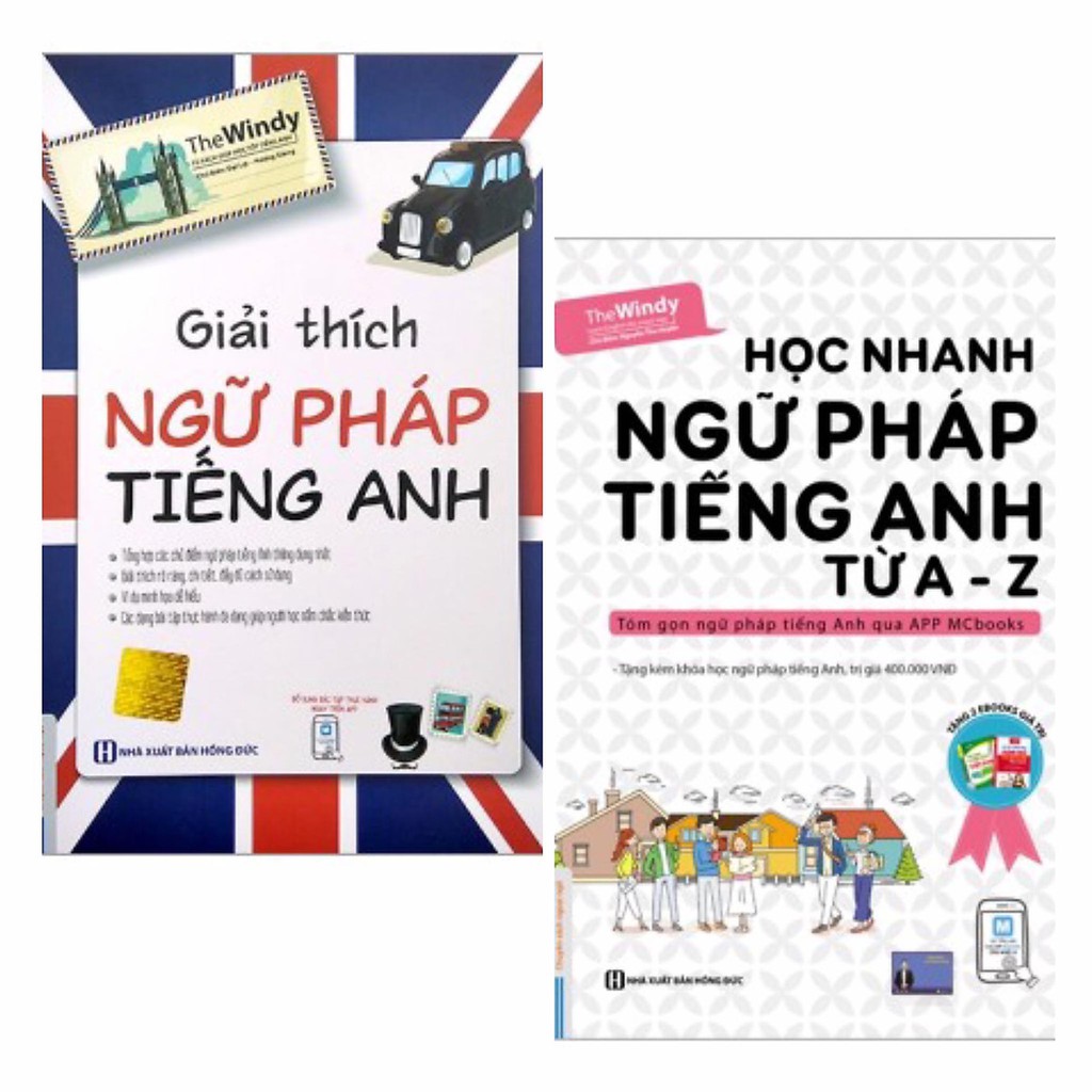 Sách - Combo 2 cuốn : Học nhanh ngữ pháp tiếng anh từ A-Z + Giải thích ngữ pháp tiếng anh