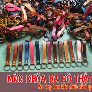 [Sale SỐC 1 ngày] Móc khóa da bò P101– Móc bằng thép chống gỉ - Màu sắc phát ngẫu nhiên