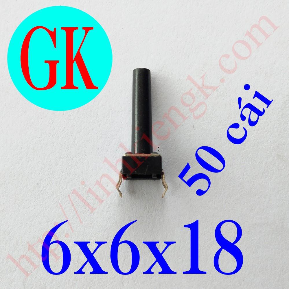 [50 cái] Phím bấm, nút nhấn 6x6x18 [N-14]
