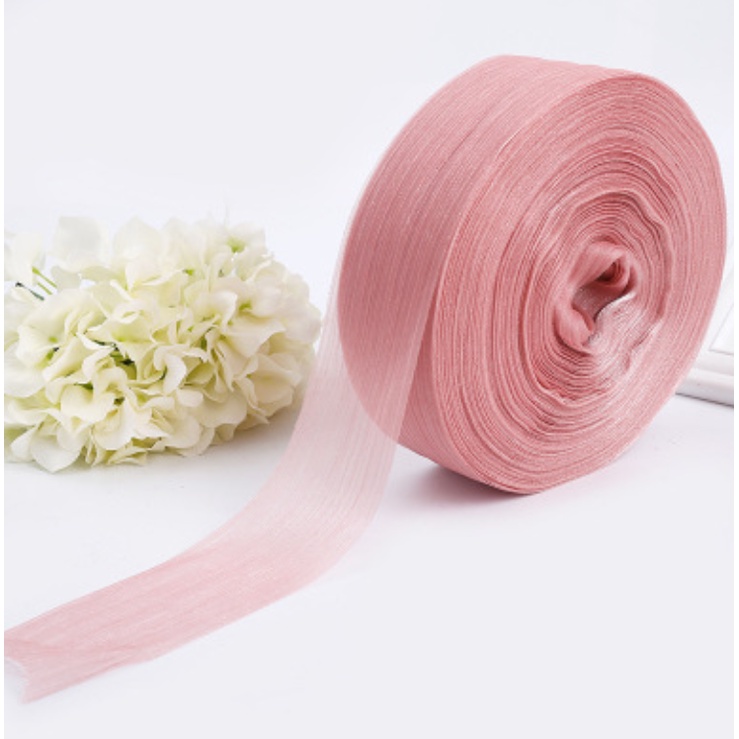 Ruy Băng Voan Xước Tiệm Thêu Việt Bản 6cm