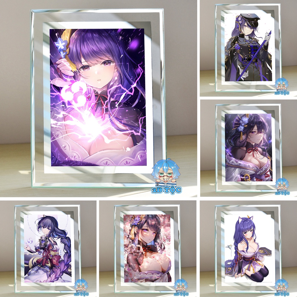 Khung ảnh kính Raiden Shogun (3) Game Genshin Impact  by 2D Tộc Shop