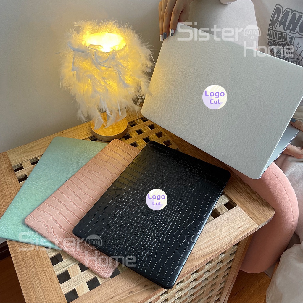 Ốp Lưng Da Cá Sấu Cho Macbook Air13.6 A2681 M1 M2 Chip Pro13 14 inch A2442 A2338 A2251 Air13 A2337 A2179 A1932 A1708