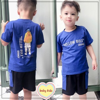 Bộ quần áo trẻ em áo thun cộc tay kèm quần đùi cho bé trai 20-32kg  Củ khoai tây shop chất cotton thoáng mát