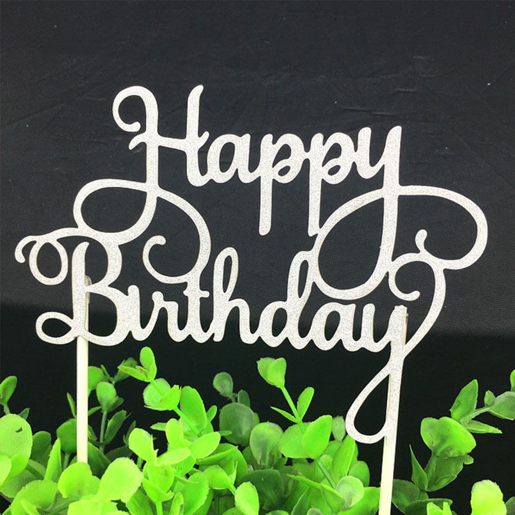 Que Cắm Trang Trí Bánh Chữ Happy Birthday Xinh Xắn